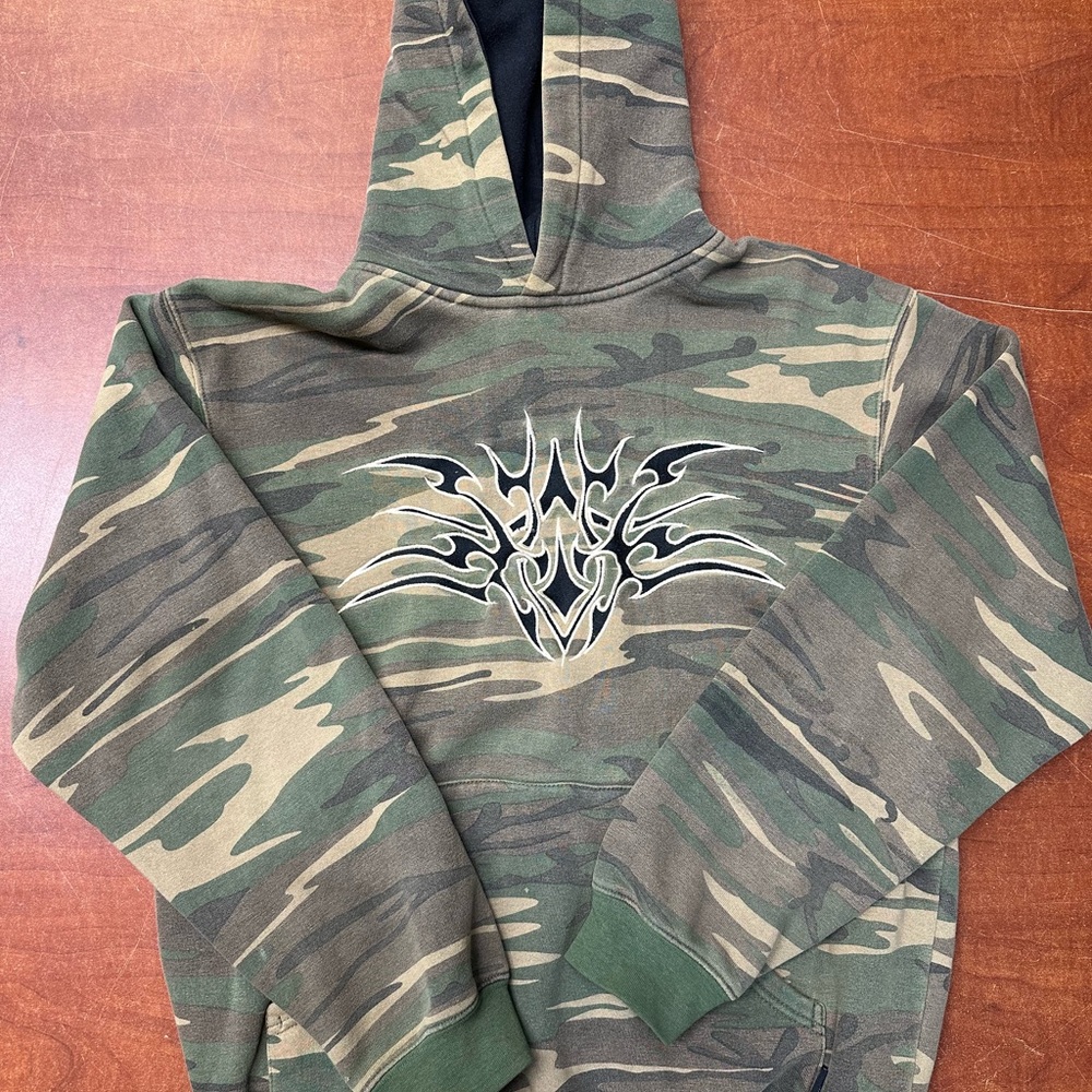 Kids Camouflage Hoodie with Tribal Design